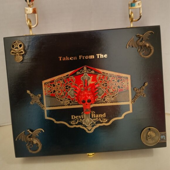 Original Suenos de Saundra Upcycled, Taken From the Devils Hand Cigar Box ,Purse - Picture 4 of 12